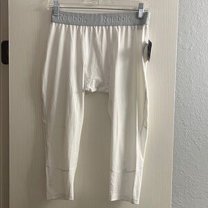 Reebok White and Gray Performance Leggings